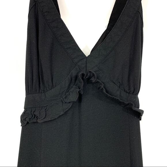 Forever 21 Maxi Sun Dress Black High Slit Medium - Picture 4 of 15